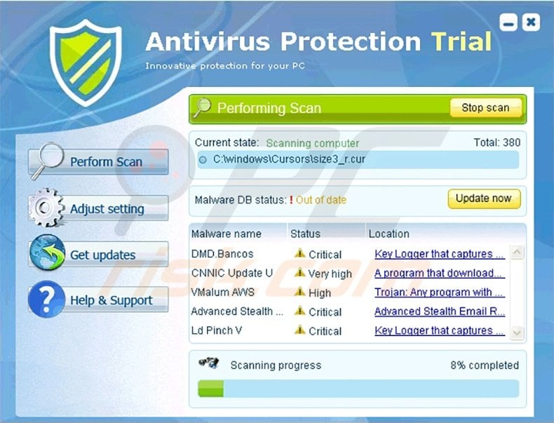 Antivirus Protection Trial rogue program
