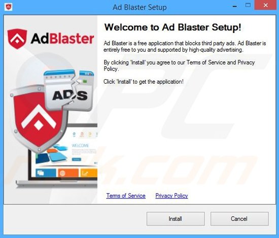 Ad Blaster adware installer