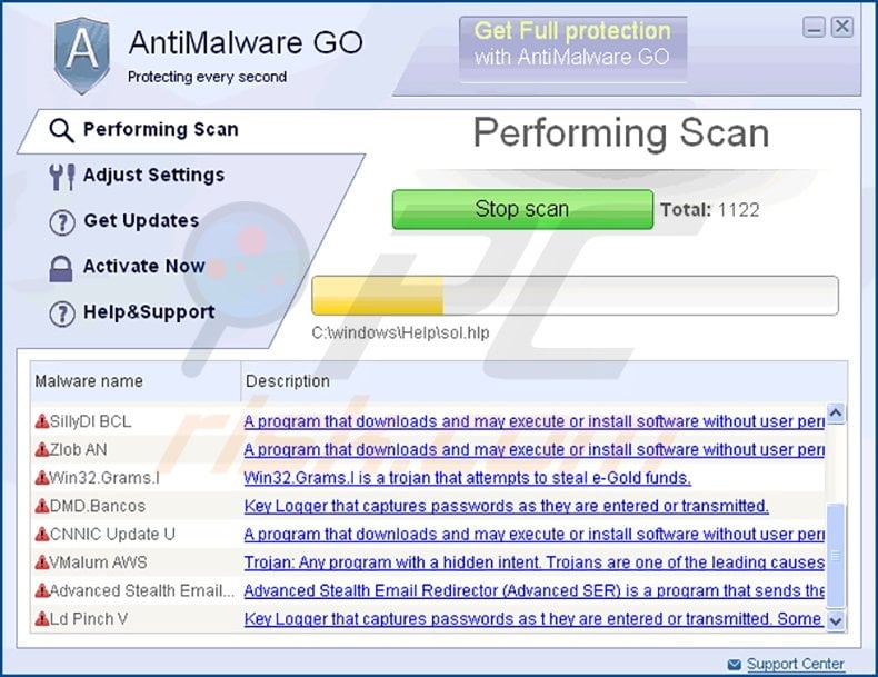 AntiMalware Go rogue program