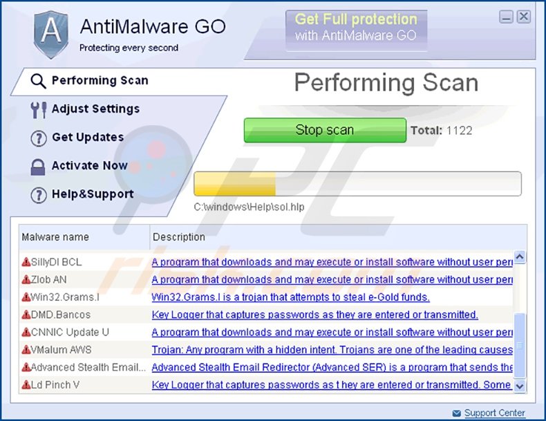 AntiMalware Go rogue program