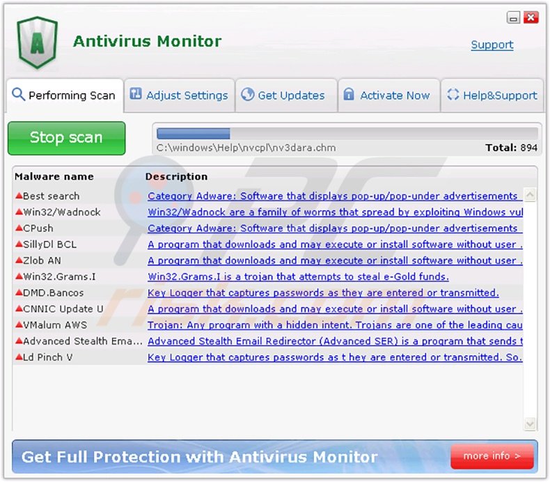 Antivirus Monitor fake antivirus program