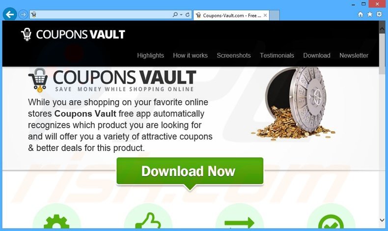 Coupons Vault adware