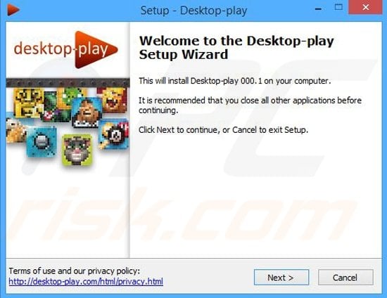 Installer set-up of Desktop-play application