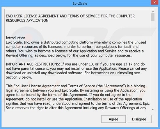 EpicScale adware installer