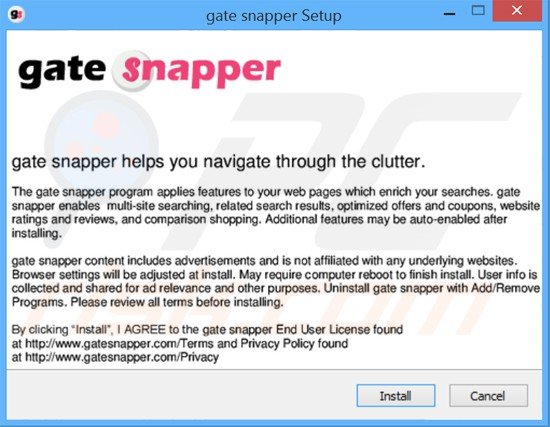 gate snapper adware installer setup