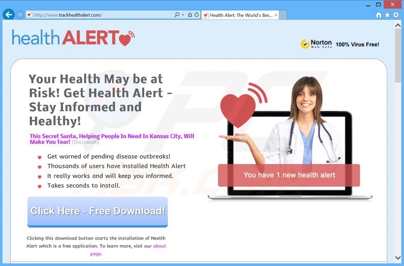 health alert adware