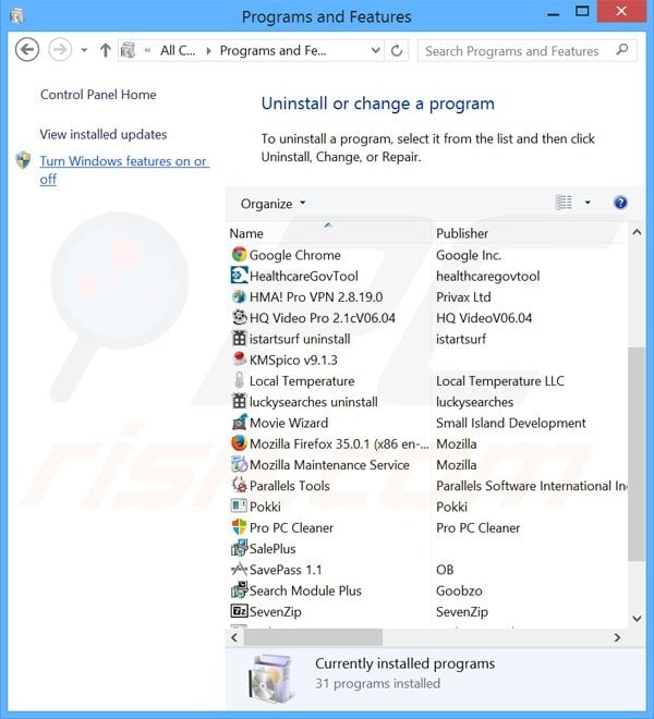 homepage-web.com browser hijacker uninstall via Control Panel