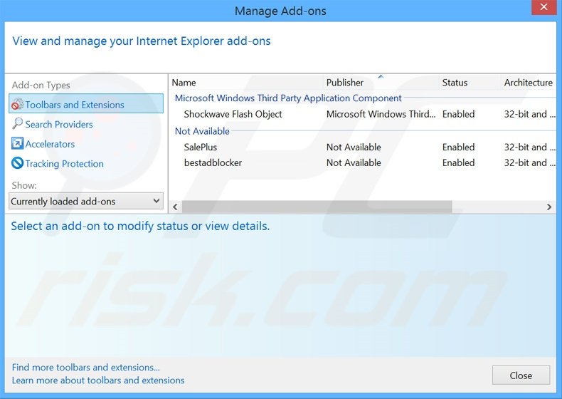 Removing iShopper ads from Internet Explorer step 2