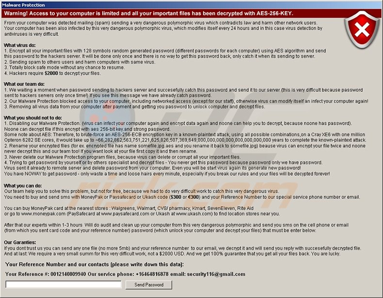 Malware protection rogue program