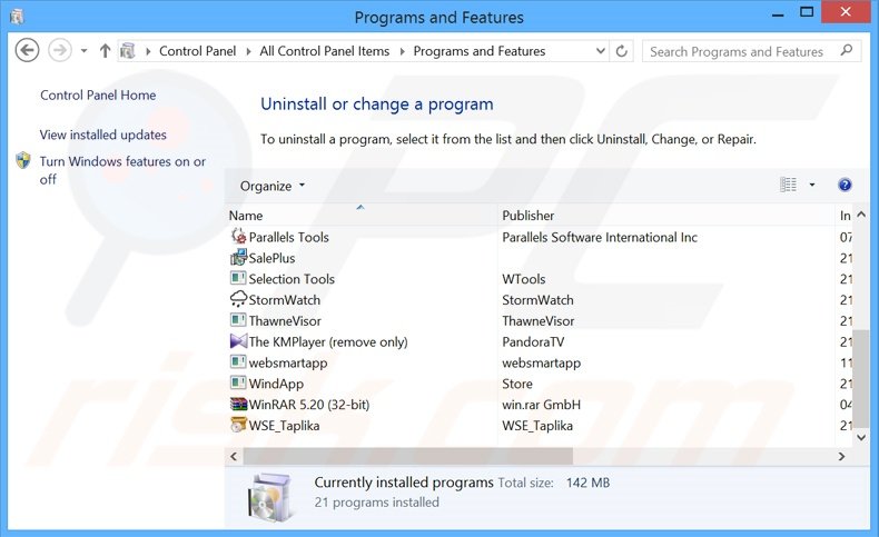 MediaPlayer adware uninstall via Control Panel