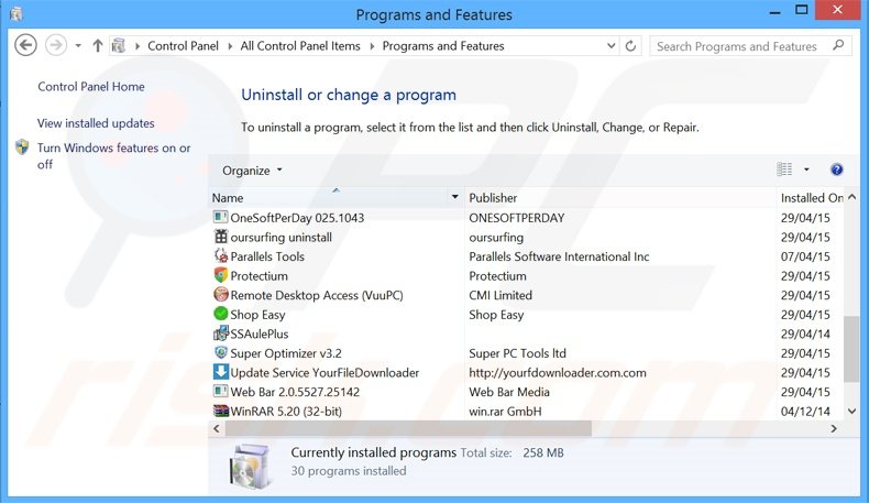 navegaki.com browser hijacker uninstall via Control Panel