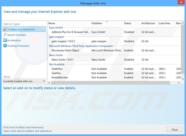 Removing Online Video Promoter ads from Internet Explorer step 2