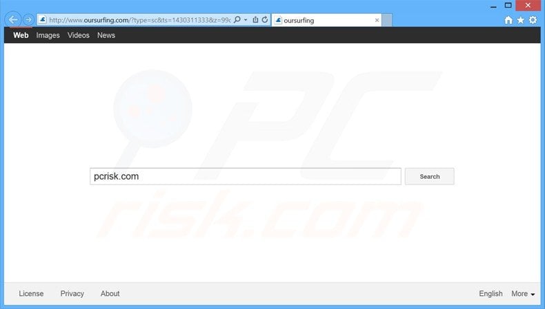 oursurfing.com browser hijacker