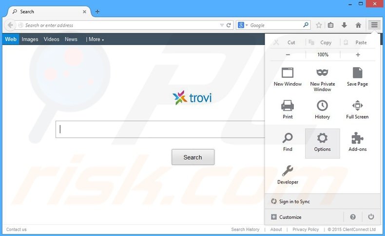 Removing The proxy server is not responding ads from Mozilla Firefox step 2