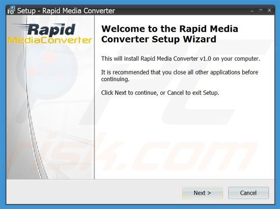 Rapid Media Converter installer set-up