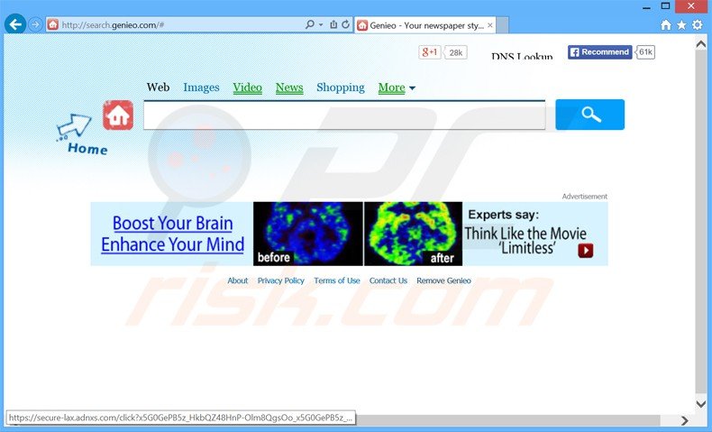 search.genieo.com browser hijacker