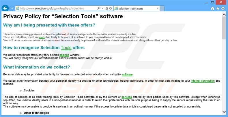 selection tools adware