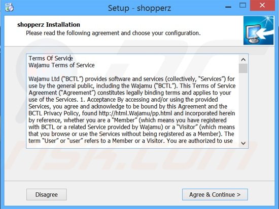 Shopper-z adware installer