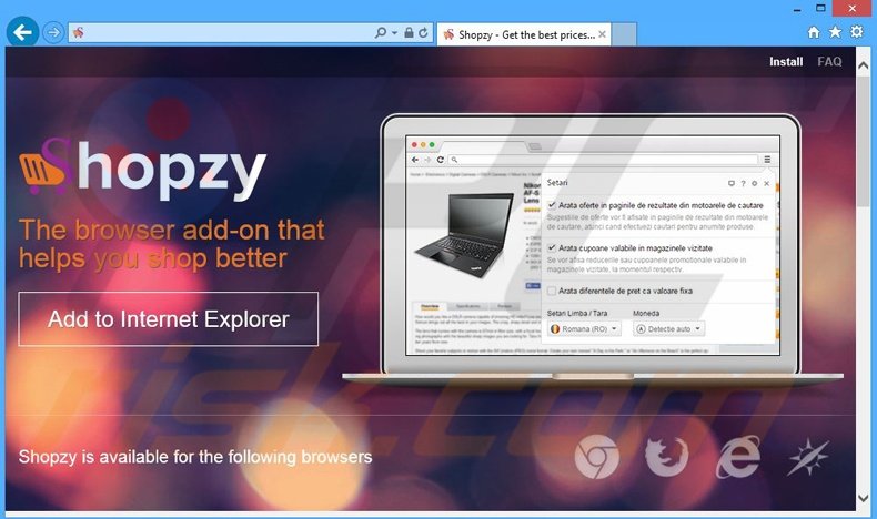 Shopzy adware