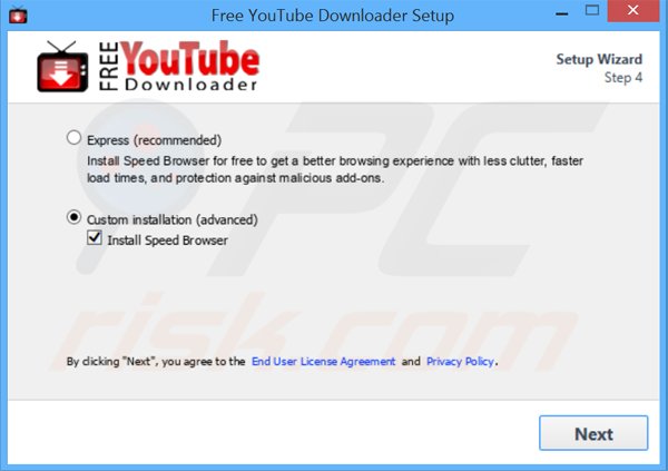 speedbrowser adware installer