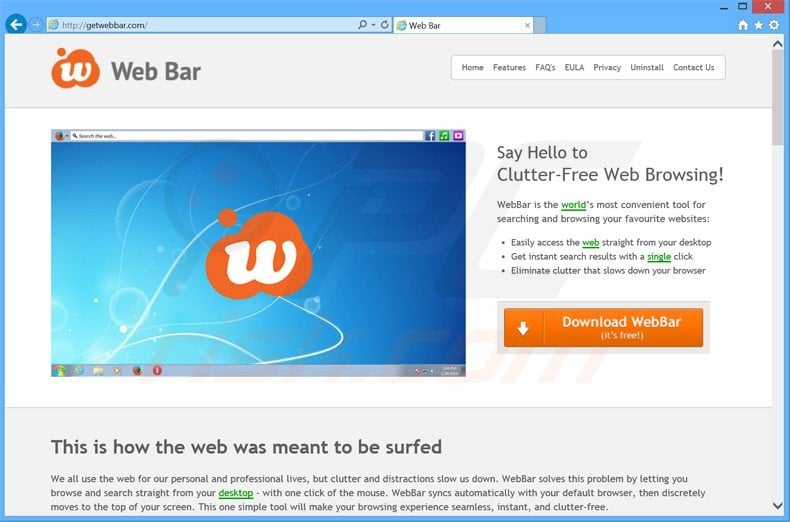 web bar adware