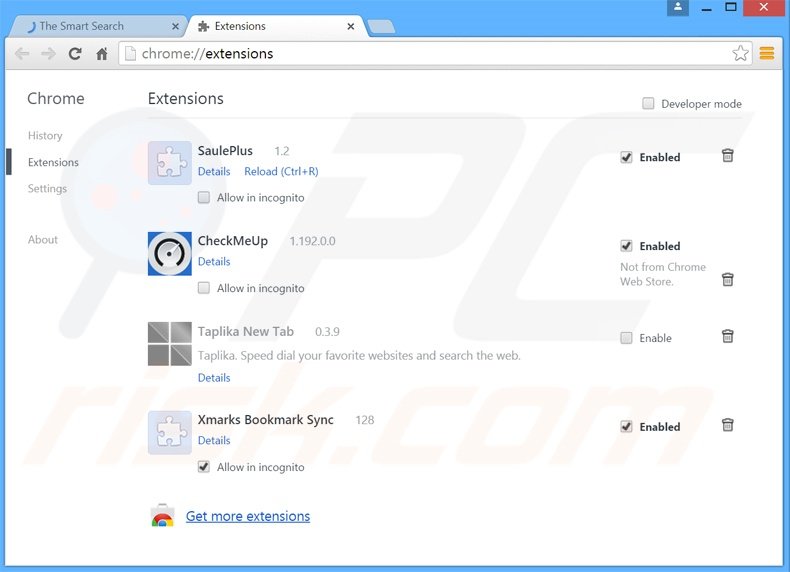 Removing Web Security Keeper ads from Google Chrome step 2