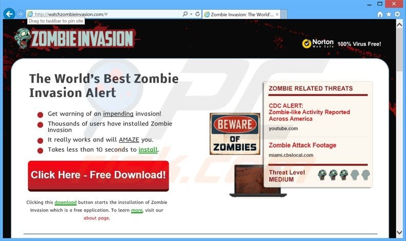 zombie invasion adware