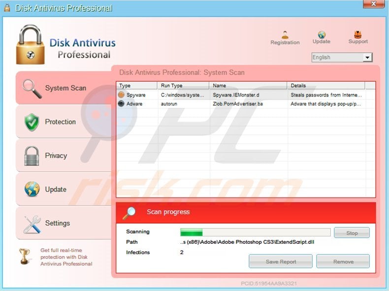 Disk Antivirus Professional rogue antivirus program