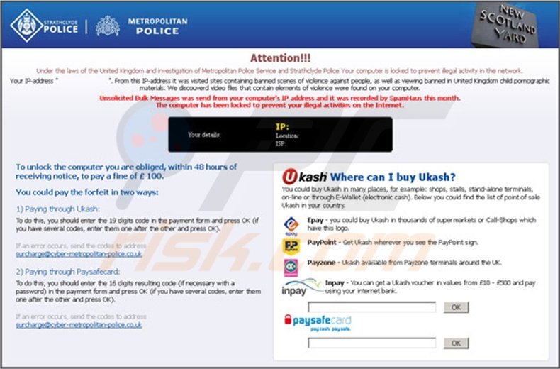 Strathclyde Police scam