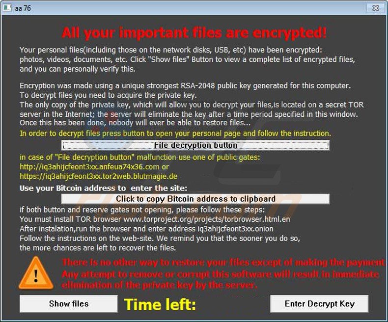 alpha crypt .exx ransomware