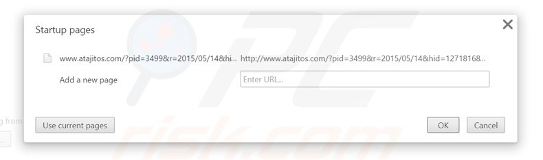 Removing atajitos.com from Google Chrome homepage