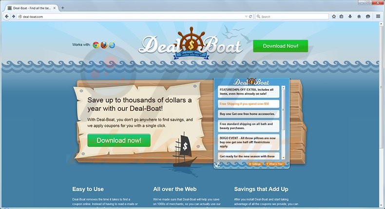 Deal Boat homepage