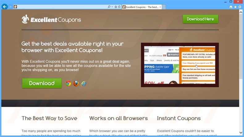 Excellent Coupons adware