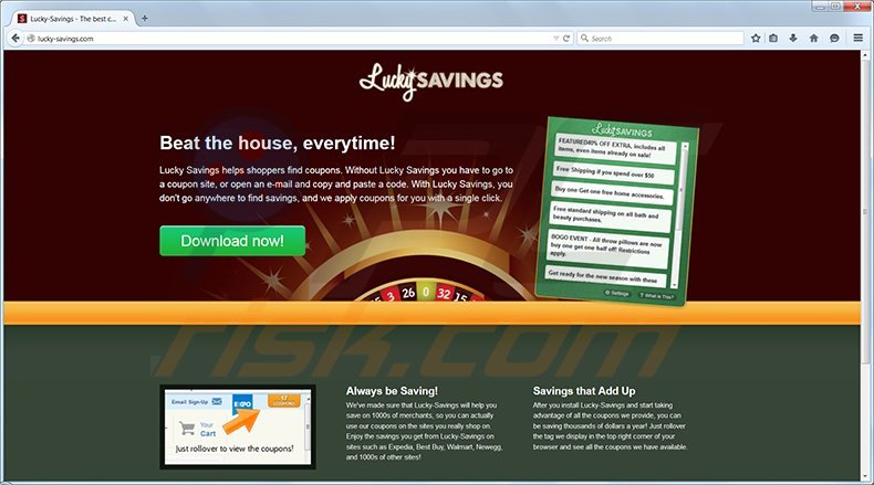 Lucky Savings adware