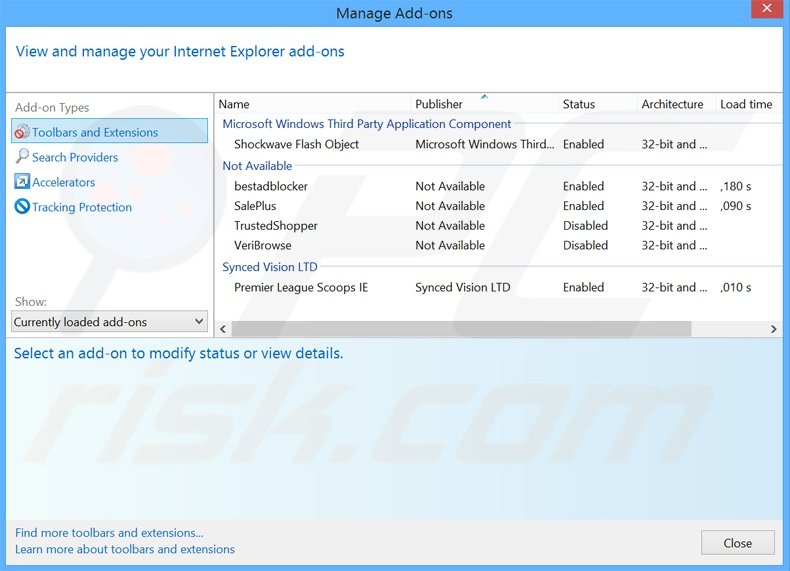 Removing NetSpeed App ads from Internet Explorer step 2