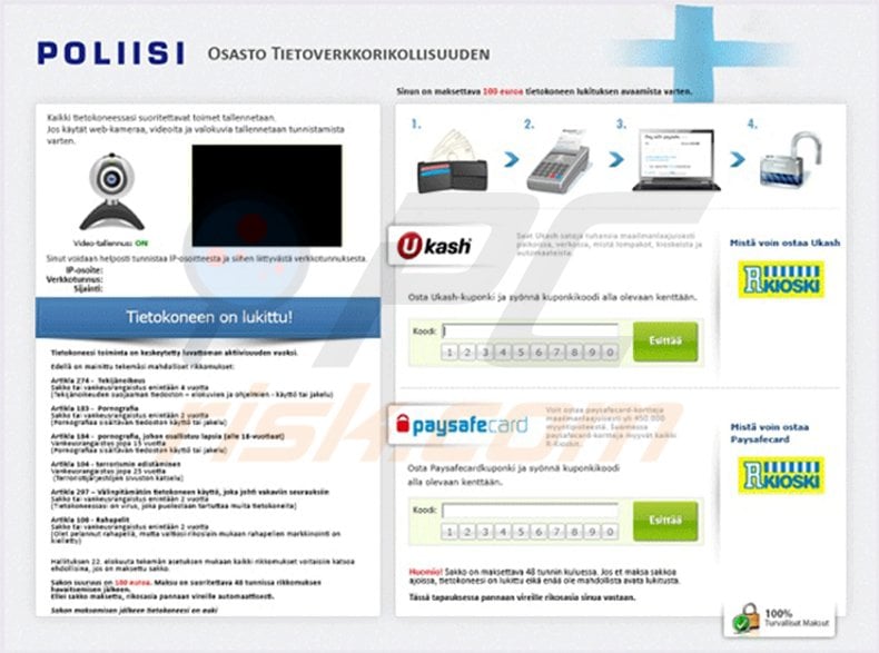 POLIISI Osasto Tietoverkkorikollisuuden virus