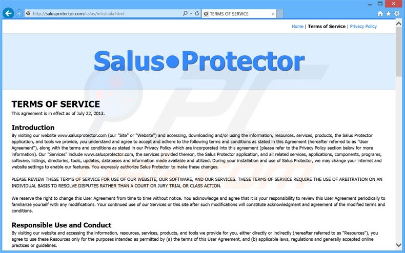 salus protector adware