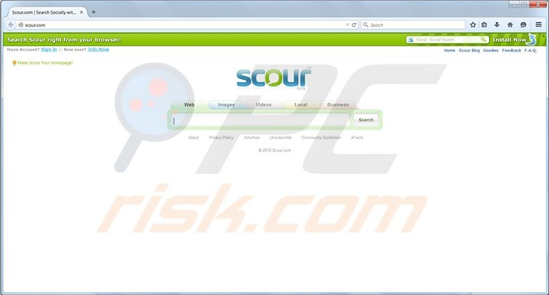 scour com redirect page