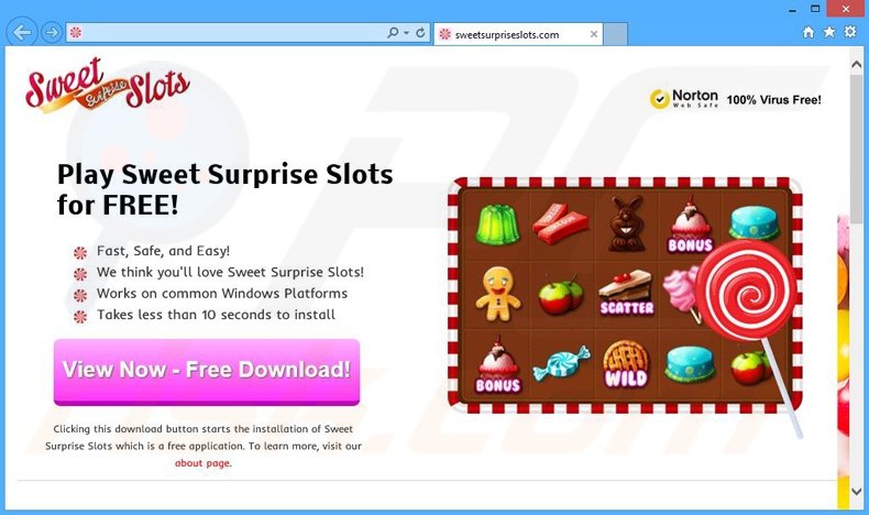 Sweet Surprise Slots adware