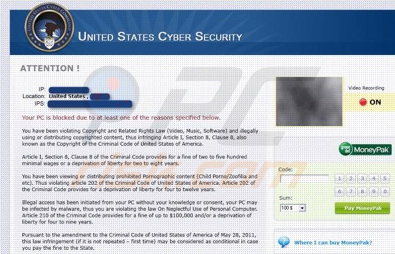 united states cyber security virus