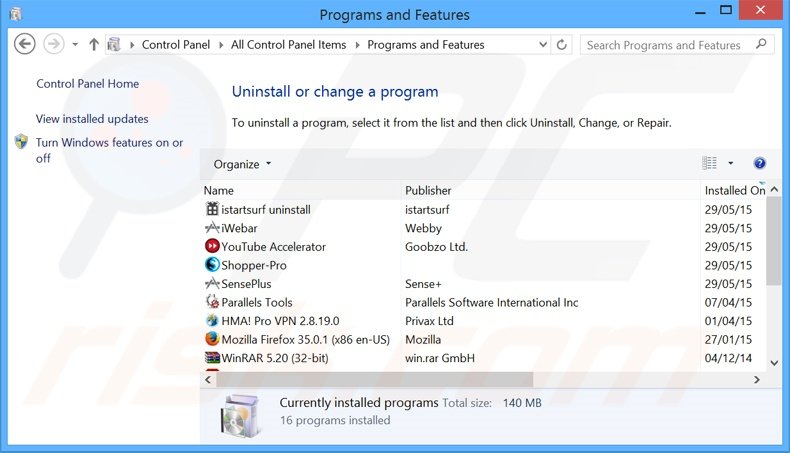 321oyun.com browser hijacker uninstall via Control Panel