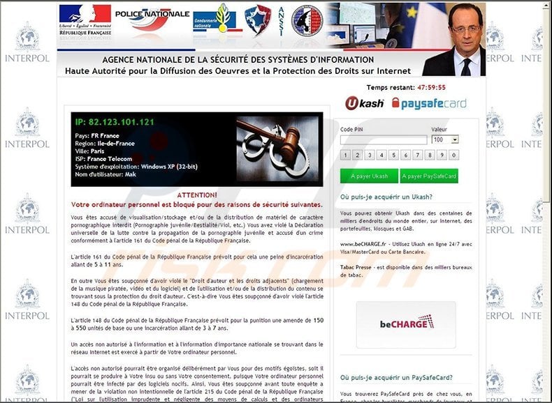 Agence Nationale de la Sécurité des Systèmes D'information ransomware virus