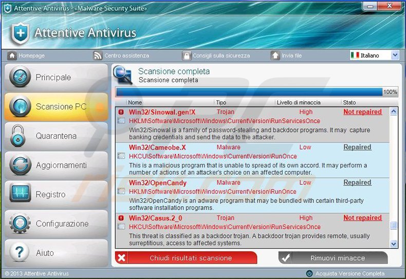 Attentive Antivirus rogue program