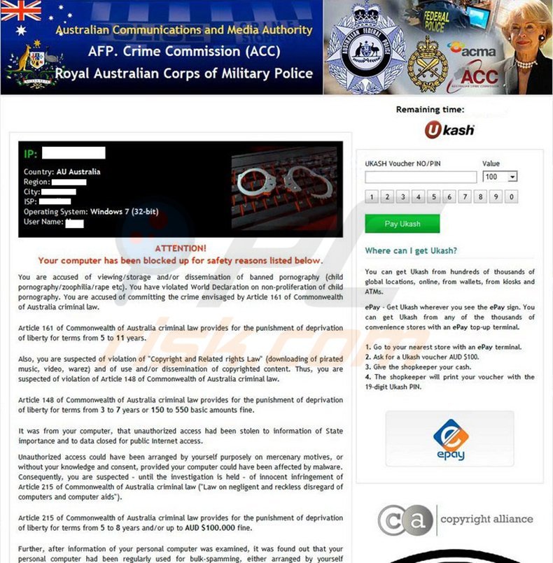 Australian Communications and Media Authority (ACMA) virus