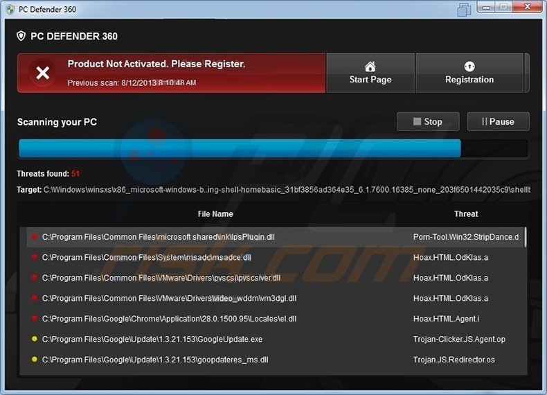 PC Defender 360 rogue program