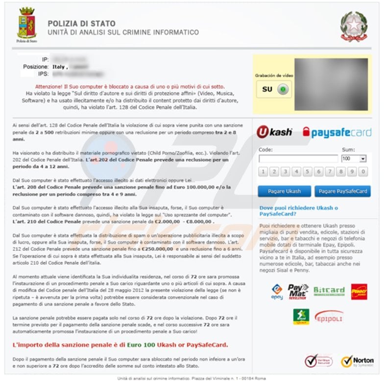 How to remove polizia di stato virus virus removal steps Poliziadistato web