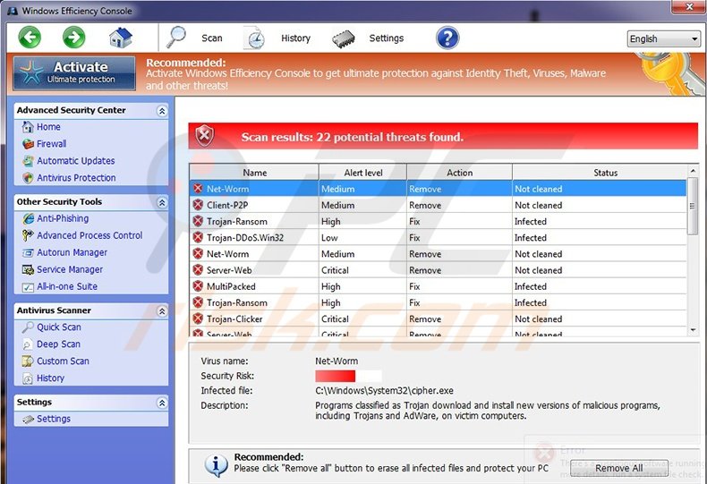 Windows Efficiency Console