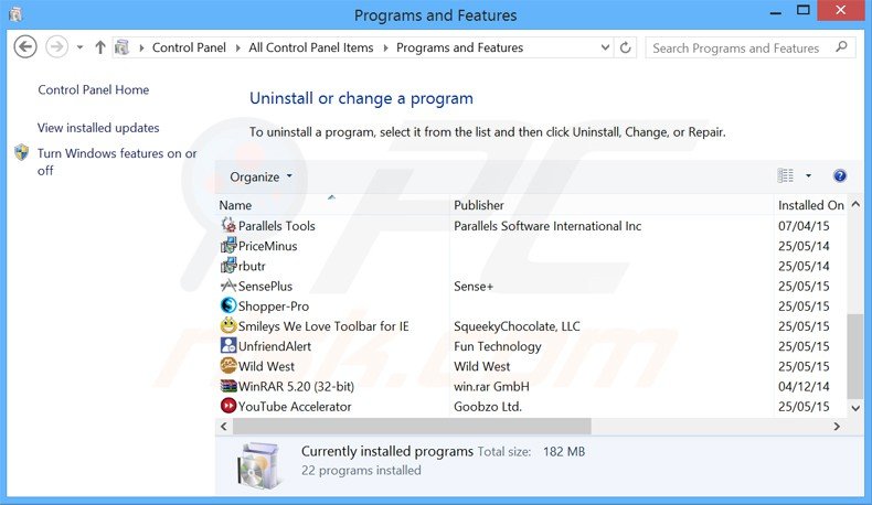 Box for You adware uninstall via Control Panel