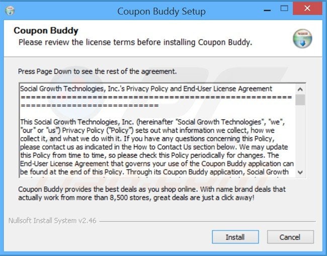 coupon buddy installer setup