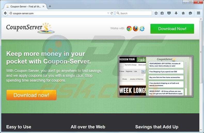 Coupon Server ads